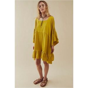 Free People Yellow Mini Dress
